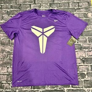 Nike Dri-Fit Kobe Bryant Men’s Mamba Purple White Short Sleeve T Shirt XL NEW